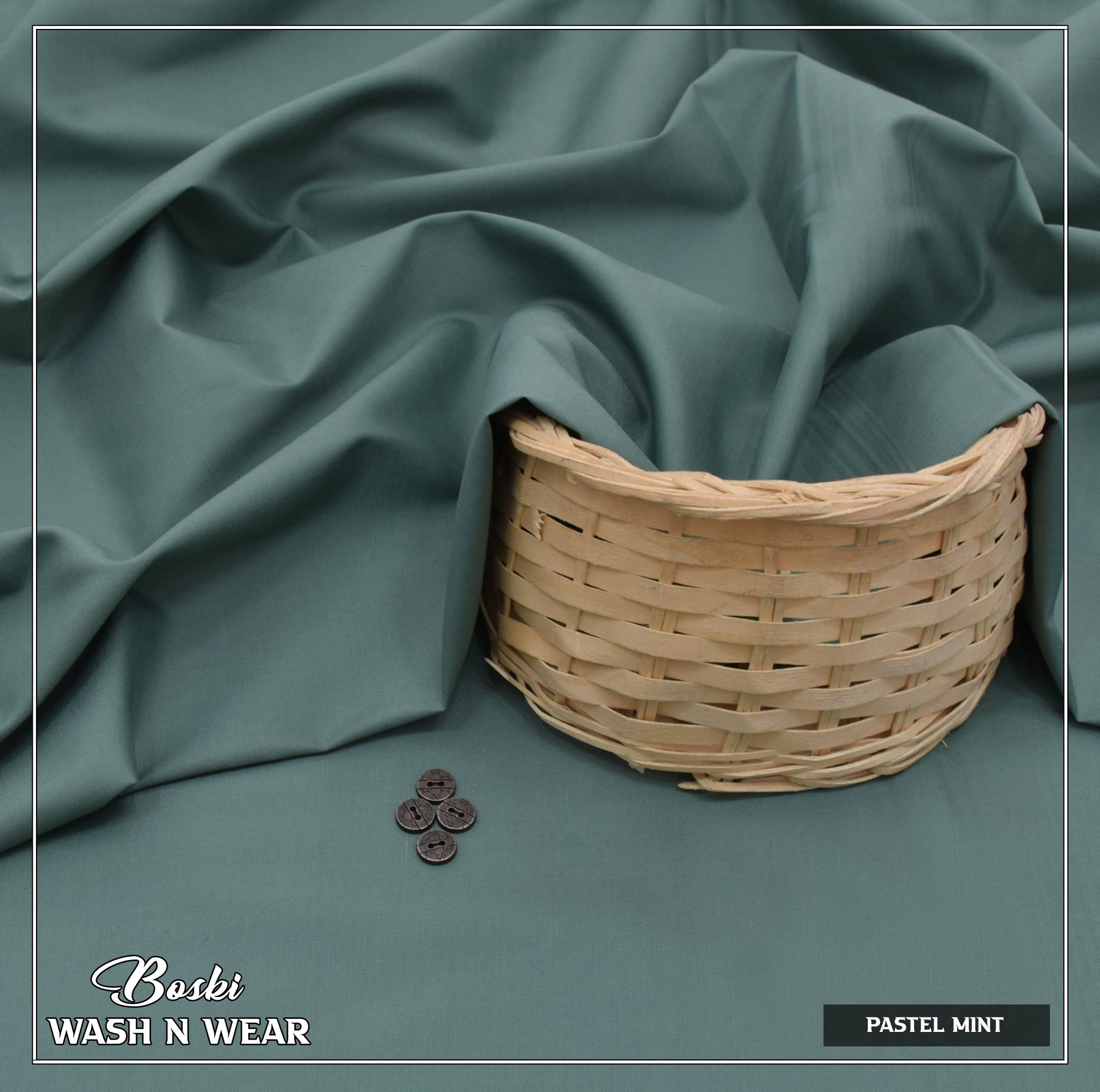 Pastel Mint Boski – Wash n Wear Fabric