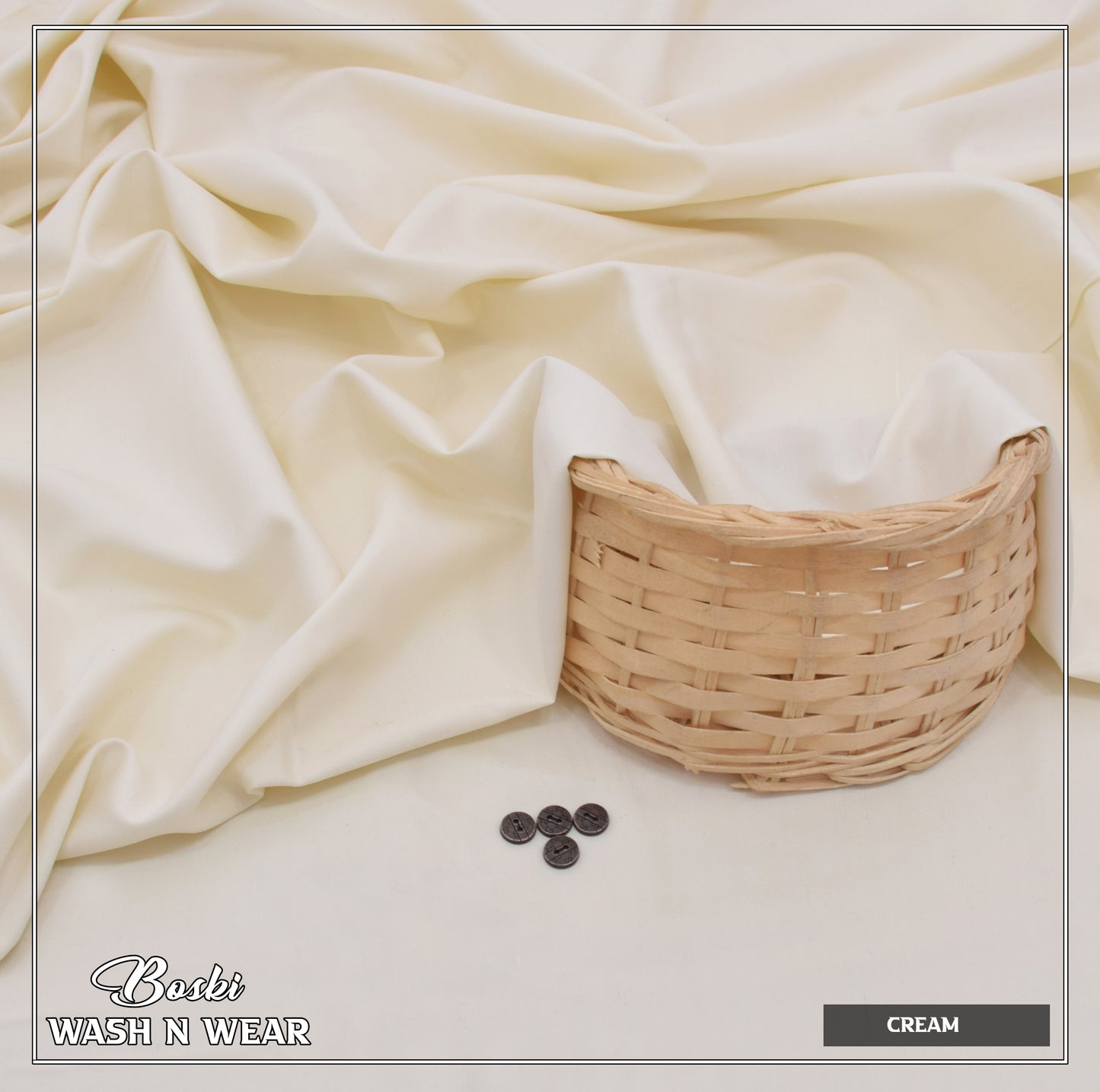 Cream Boski – Wash n Wear Fabric