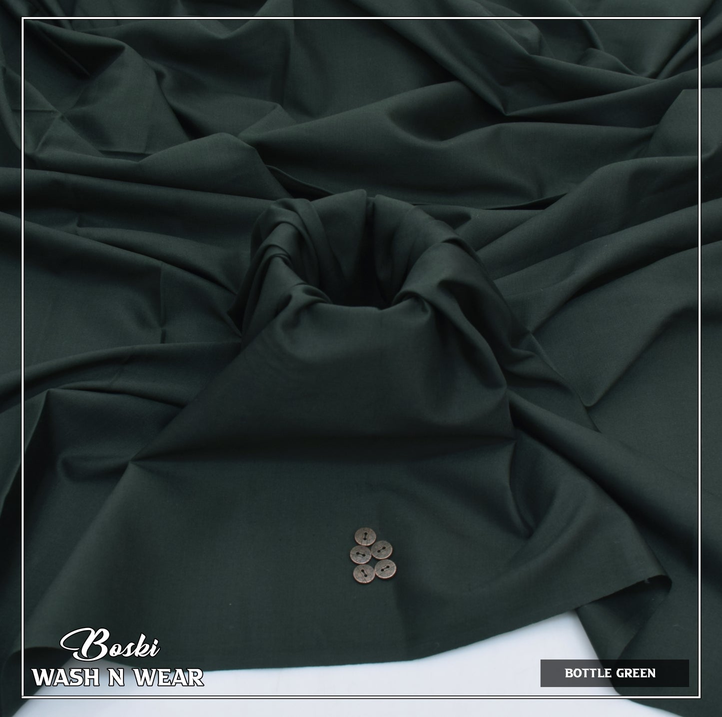Bottle Green Boski – Wash n Wear Fabric