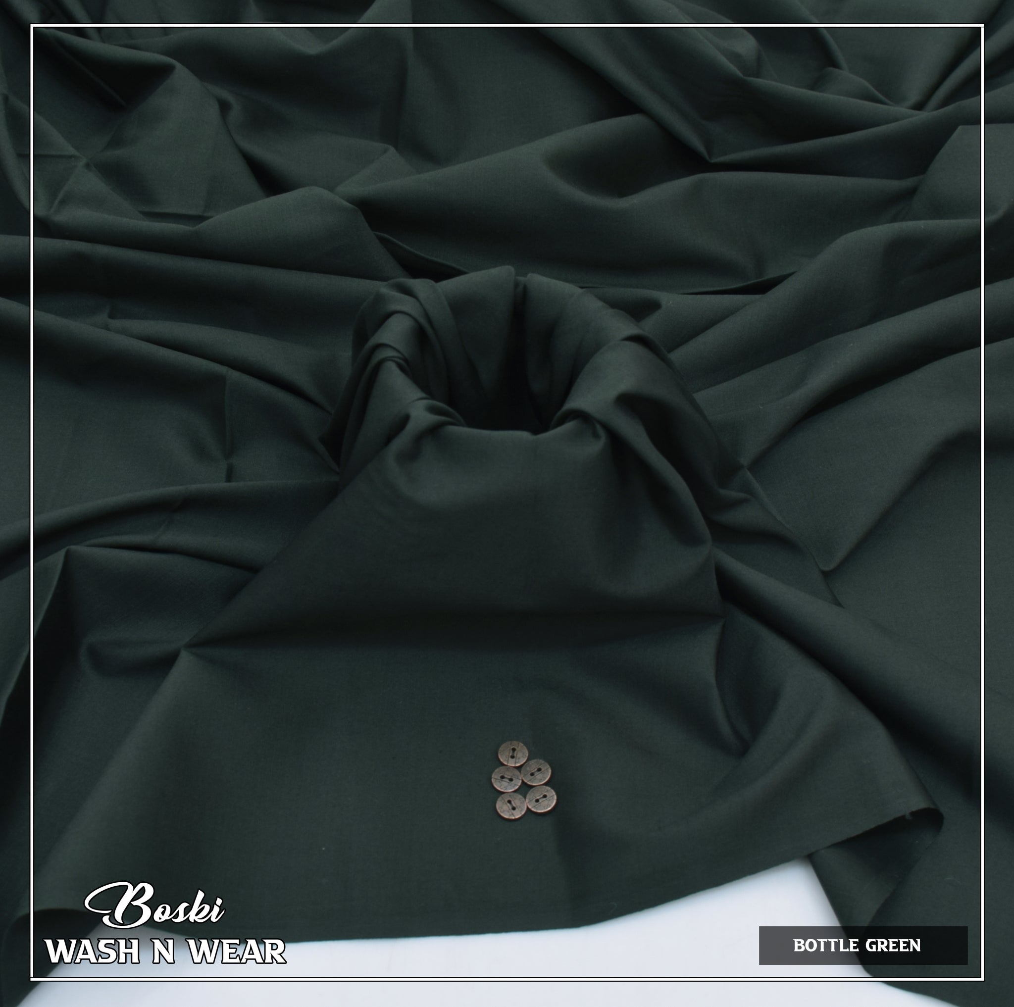 Bottle Green Boski – Wash n Wear Fabric