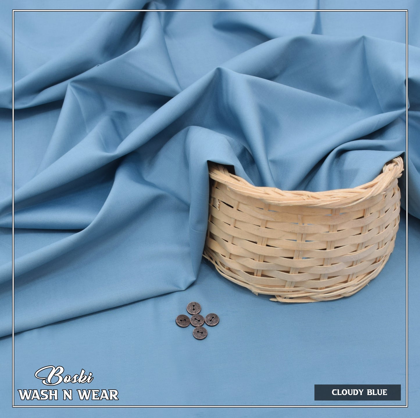 Cloudy blue Boski – Wash n Wear Fabric