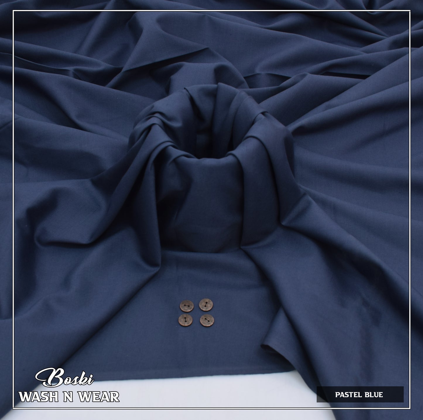 Pastel Blue Wash n Wear Fabric