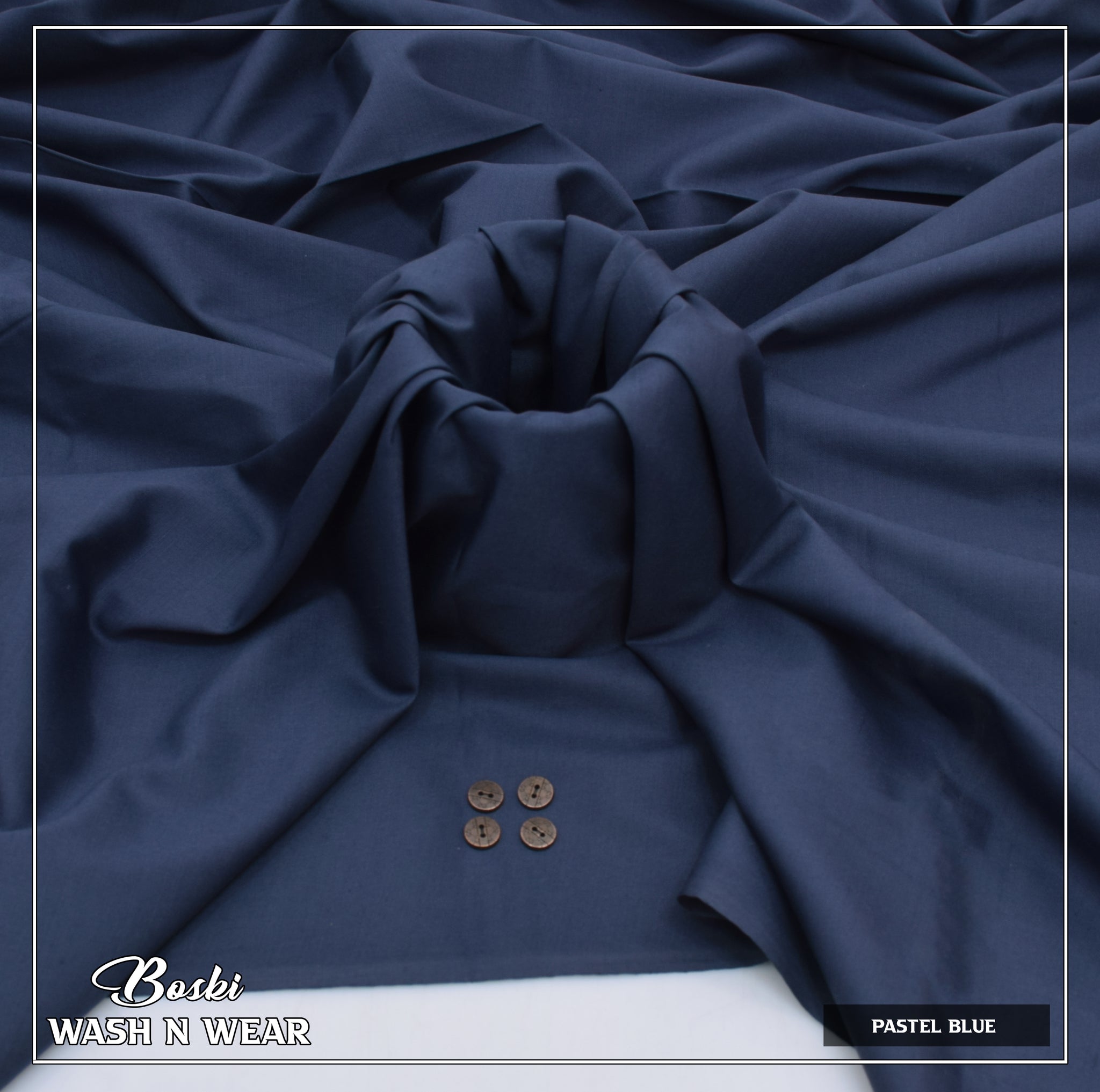 Pastel Blue Wash n Wear Fabric