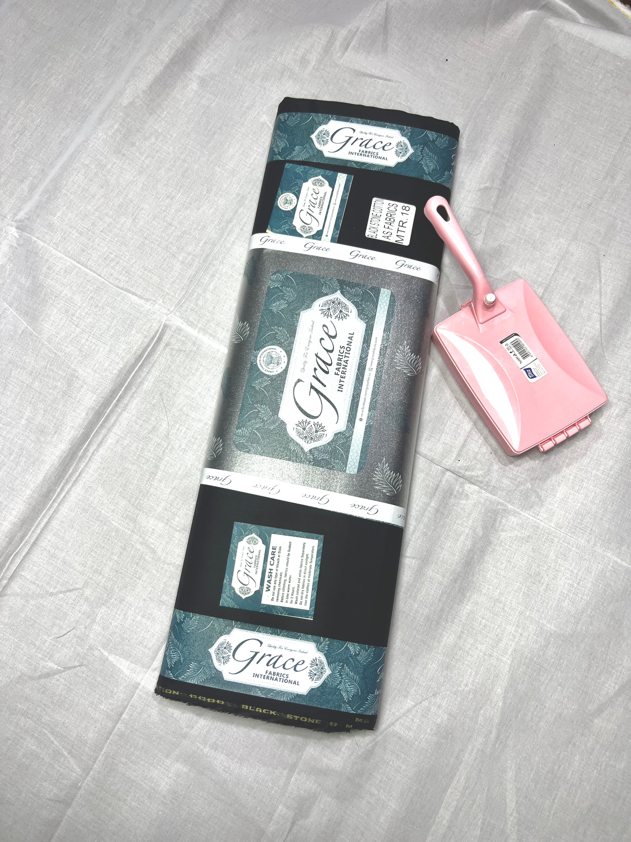 Dark black – Grace Cotton Premium Fabric